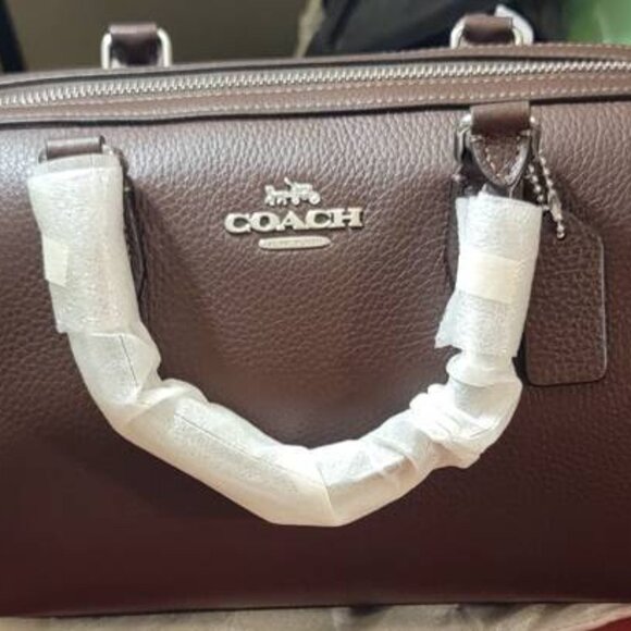 New Coach Rowan mini Satchel In Brown/Maple - Picture 3 of 9